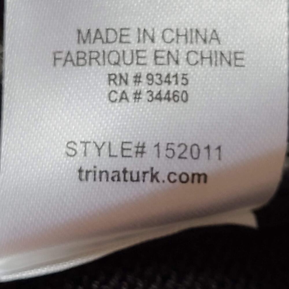TRINA TURK Dolman Sleeve Semi Sheer Stripe Metallic Sweater Women's Size Small - Picture 8 of 9